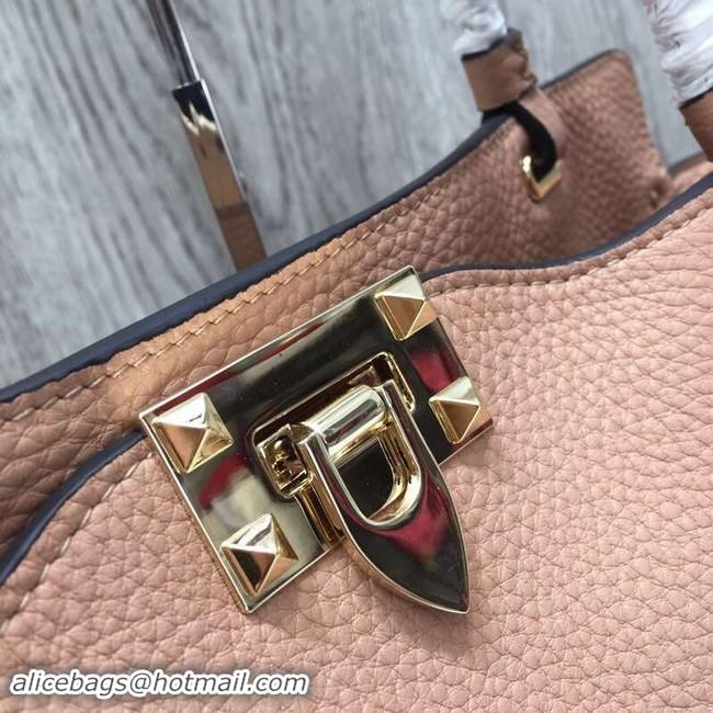 Perfect VALENTINO Rockstud large tote 0973 apricot