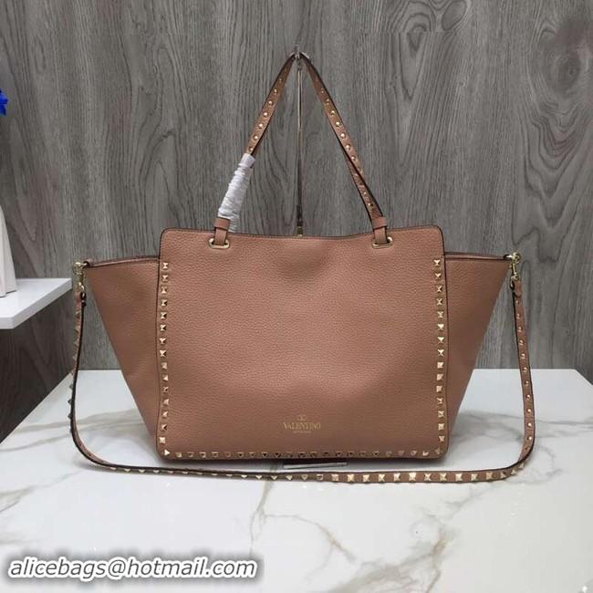 Perfect VALENTINO Rockstud large tote 0973 apricot