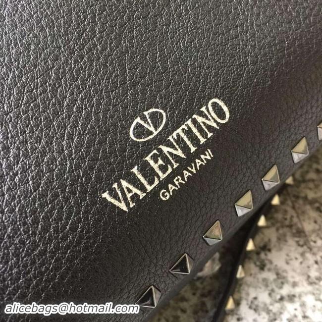 Luxury VALENTINO Rockstud large tote A0973 black