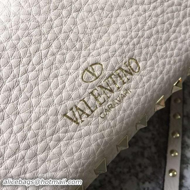 Classic Hot VALENTINO Rockstud medium tote 0972 white