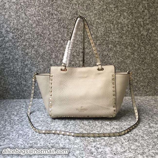 Classic Hot VALENTINO Rockstud medium tote 0972 white