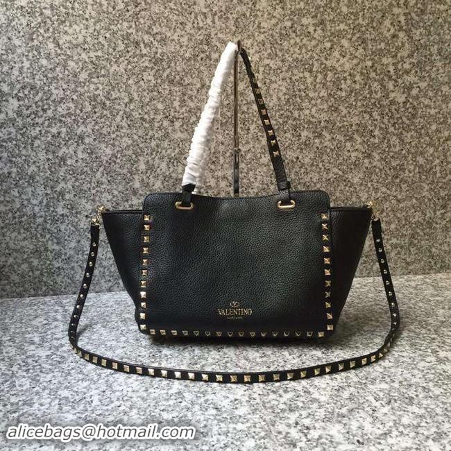 Custom VALENTINO Rockstud medium tote 0972 black