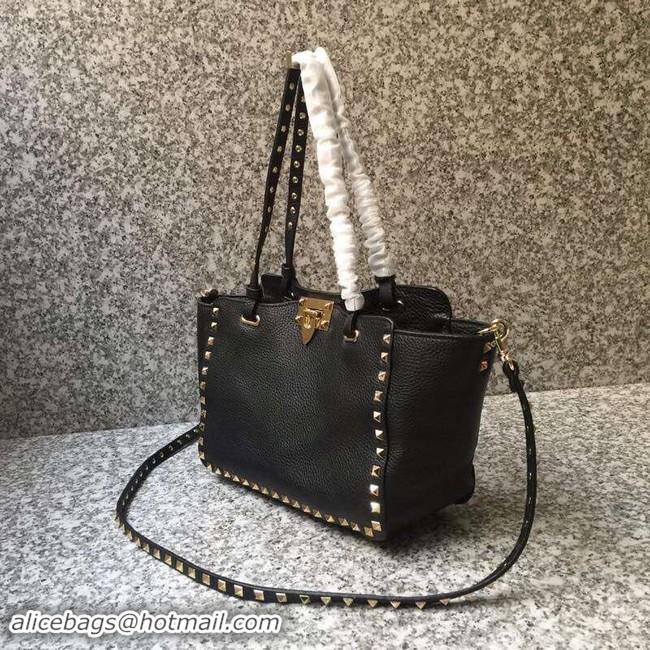 Custom VALENTINO Rockstud medium tote 0972 black