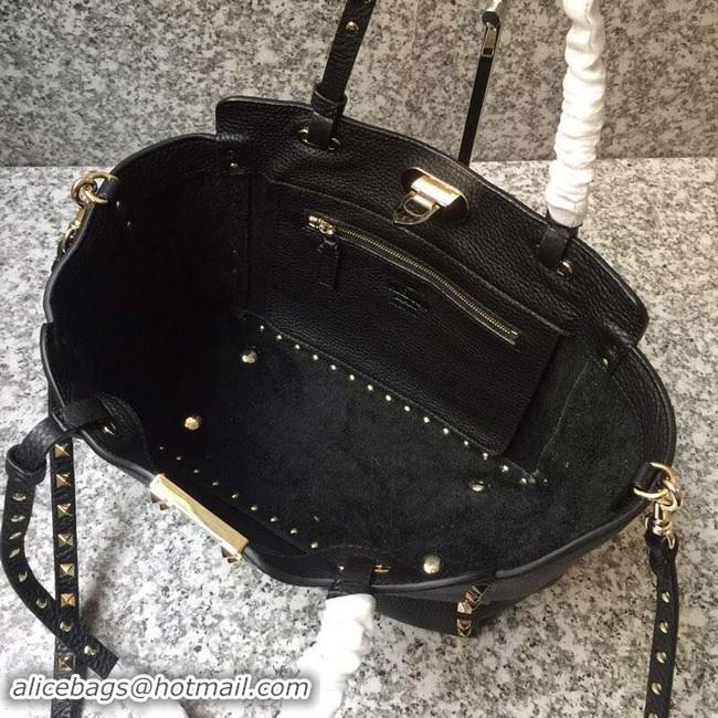 Custom VALENTINO Rockstud medium tote 0972 black