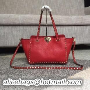 New Fashion VALENTINO Rockstud medium tote 0972 red