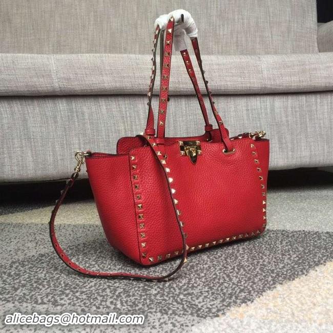 New Fashion VALENTINO Rockstud medium tote 0972 red