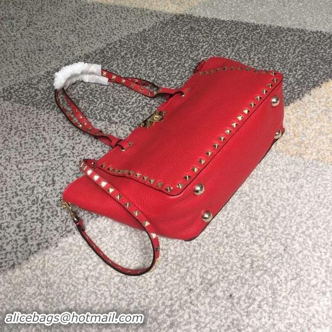 New Fashion VALENTINO Rockstud medium tote 0972 red