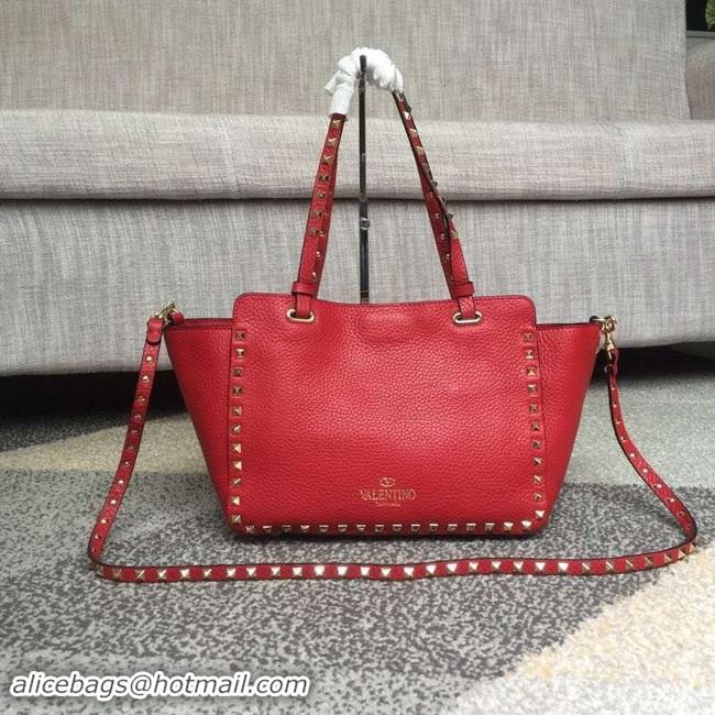 New Fashion VALENTINO Rockstud medium tote 0972 red