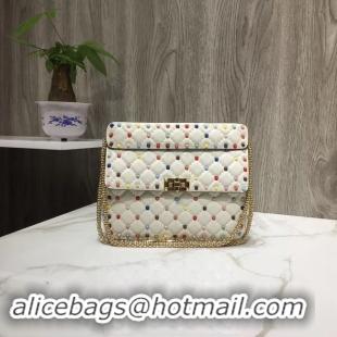 Discount VALENTINO Quilted leather shoulder bag 45276 white