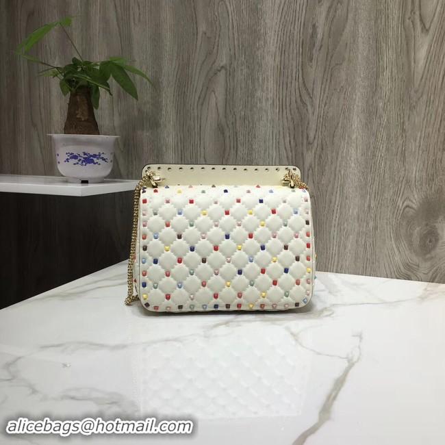 Discount VALENTINO Quilted leather shoulder bag 45276 white