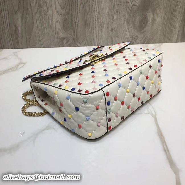 Discount VALENTINO Quilted leather shoulder bag 45276 white