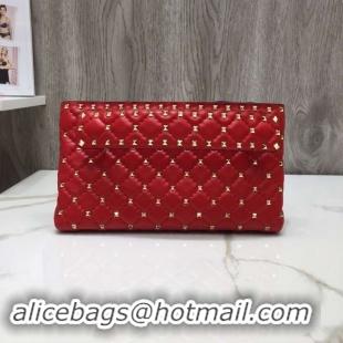 Luxury VALENTINO leather clutch 0125 red