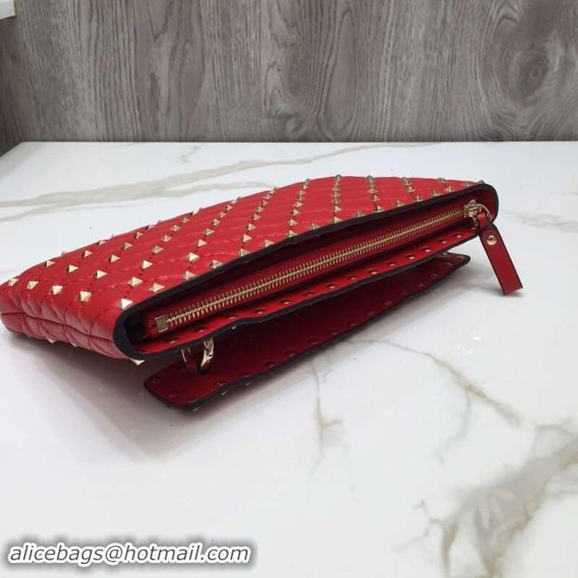 Luxury VALENTINO leather clutch 0125 red