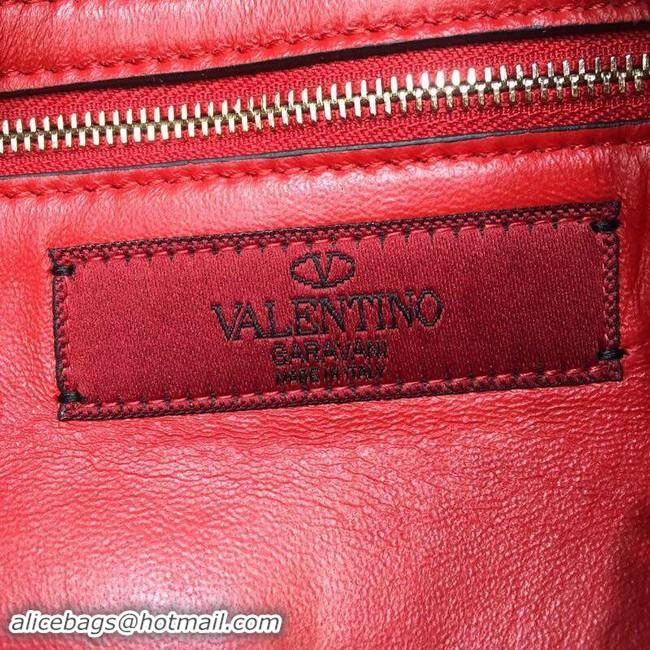 Luxury VALENTINO leather clutch 0125 red