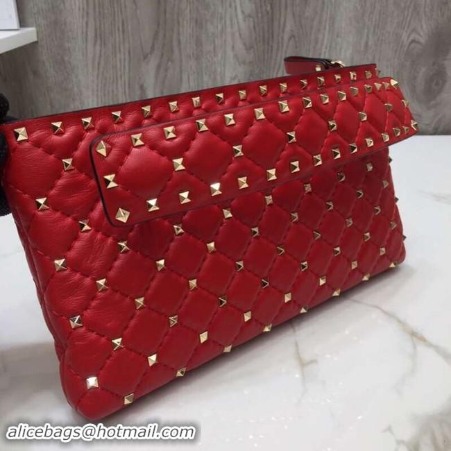 Luxury VALENTINO leather clutch 0125 red