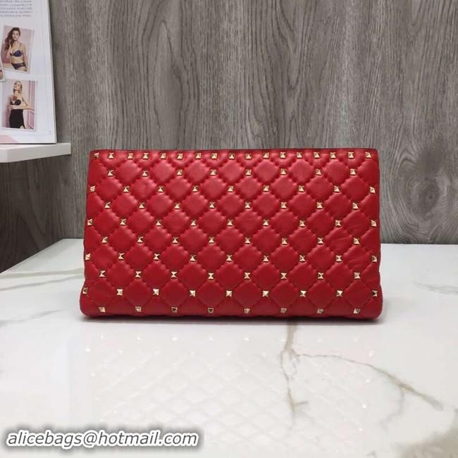 Luxury VALENTINO leather clutch 0125 red