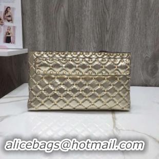 Grade VALENTINO leather clutch 0125 gold