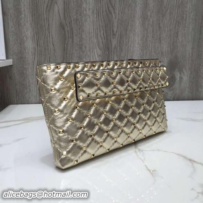 Grade VALENTINO leather clutch 0125 gold