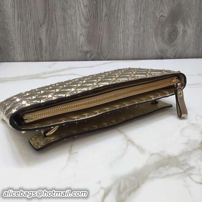 Grade VALENTINO leather clutch 0125 gold