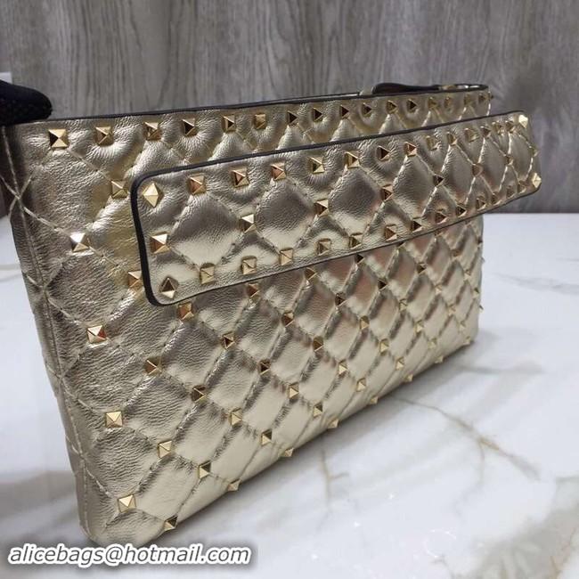 Grade VALENTINO leather clutch 0125 gold