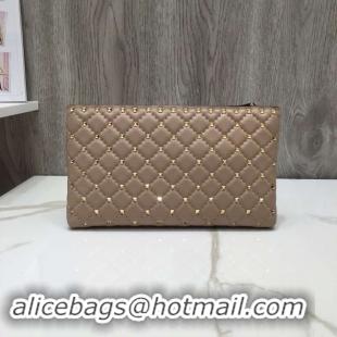 Top Quality VALENTINO leather clutch 0125 apricot