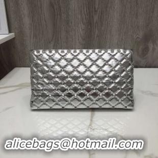 Luxury VALENTINO leather clutch 0125 silver