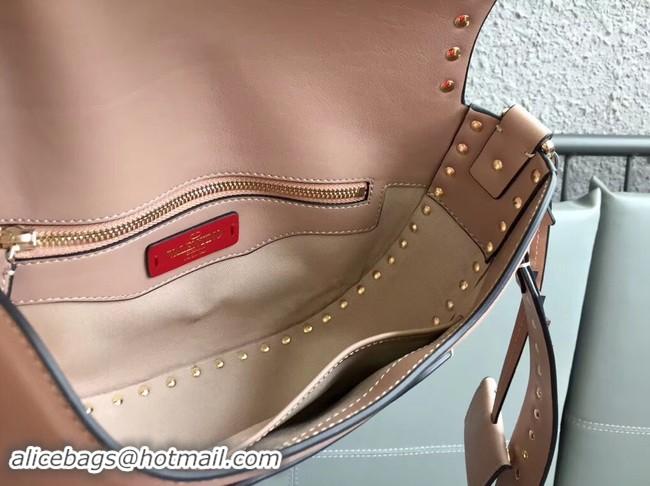 Good Looking VALENTINO leather shoulder bag 0781 apricot