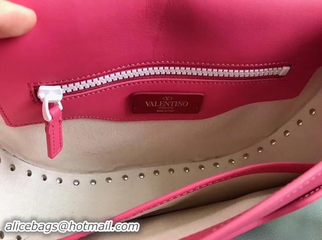 Grade Quality VALENTINO leather shoulder bag 0781 rose&white