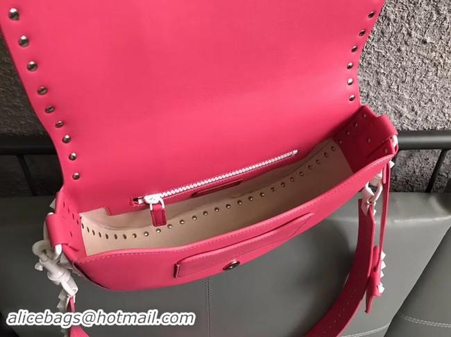 Grade Quality VALENTINO leather shoulder bag 0781 rose&white