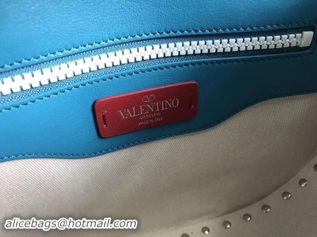 Good Quality VALENTINO leather shoulder bag 0781 blue&white