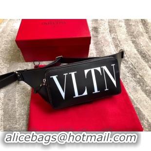 Low Cost VALENTINO leather belt bag 0056 black