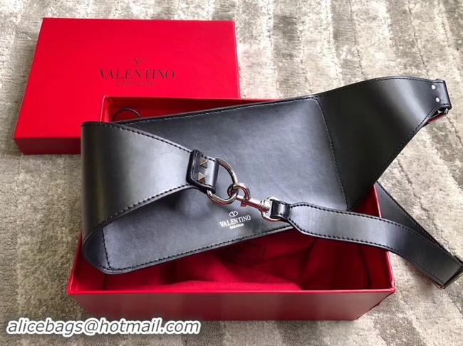 Low Cost VALENTINO leather belt bag 0056 black