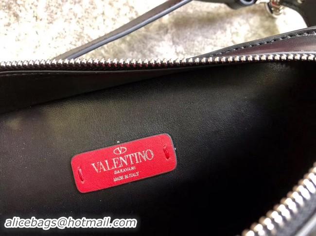 Low Cost VALENTINO leather belt bag 0056 black