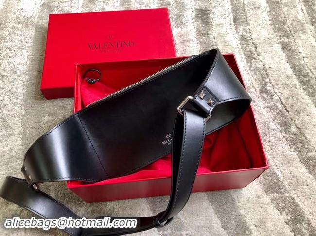 Low Cost VALENTINO leather belt bag 0056 black