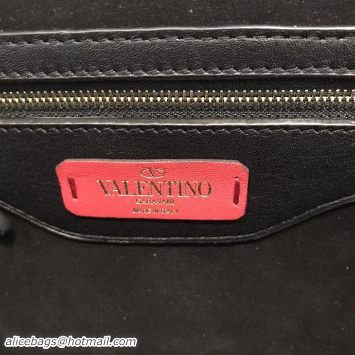 New Fashion VALENTINO Leather Bag Black 2046 Gold Chain