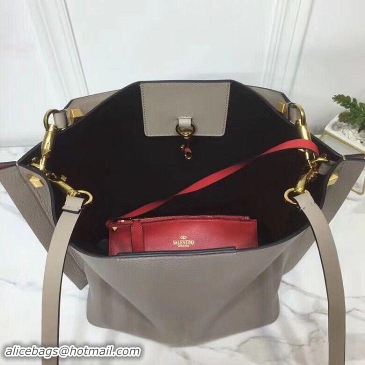 Best Quality VALENTINO Origianl Leather Bag V0008 Grey