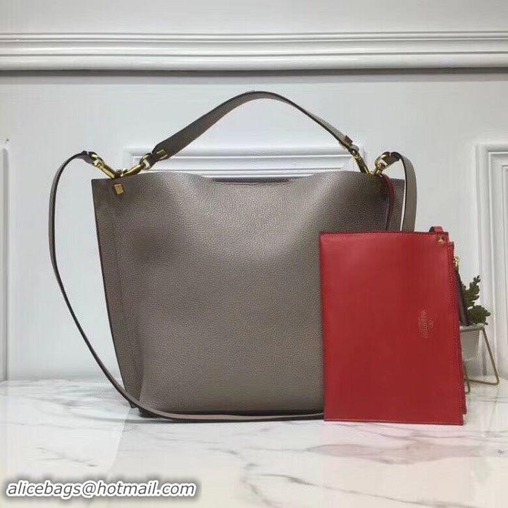 Best Quality VALENTINO Origianl Leather Bag V0008 Grey