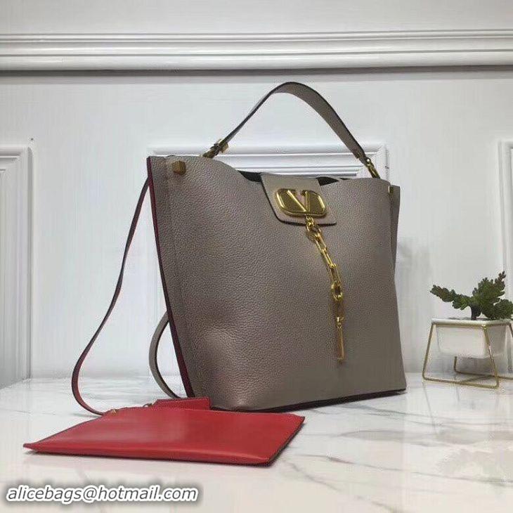 Best Quality VALENTINO Origianl Leather Bag V0008 Grey