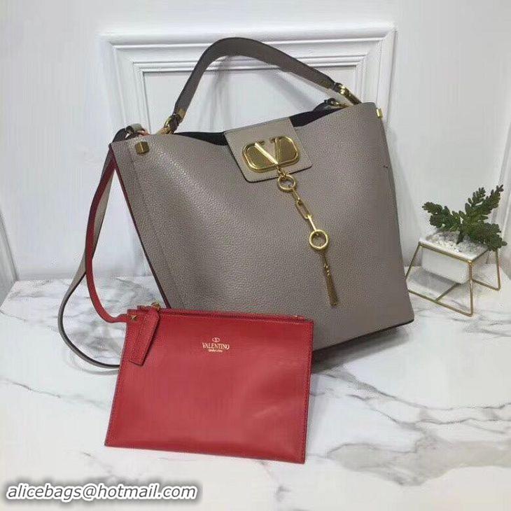 Best Quality VALENTINO Origianl Leather Bag V0008 Grey