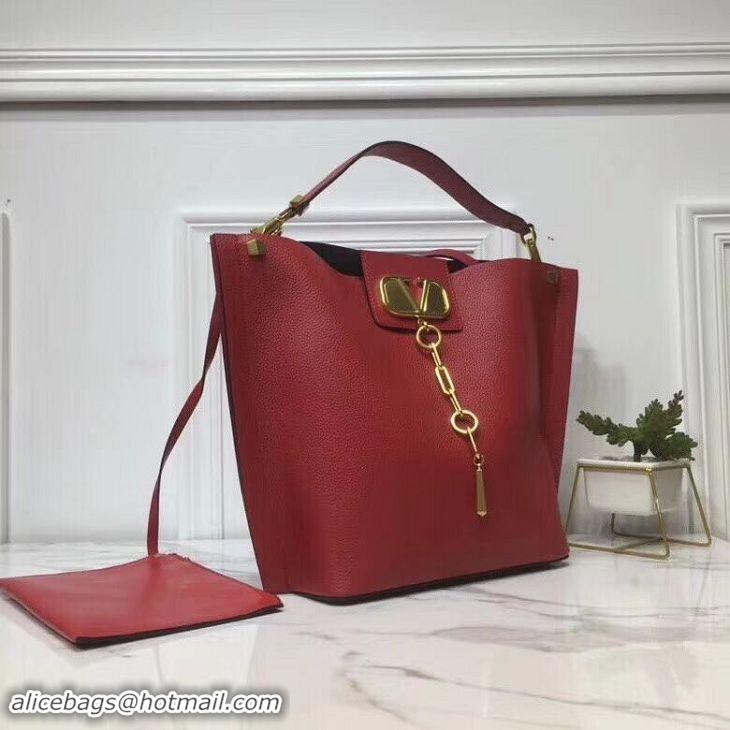 Luxury Quality VALENTINO Origianl Leather Bag V0008 Red