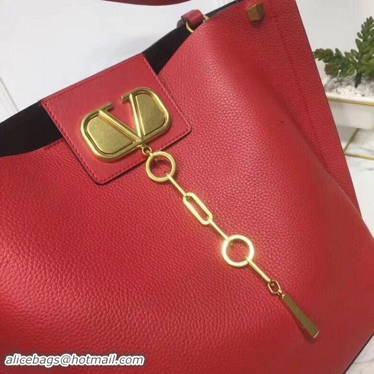 Luxury Quality VALENTINO Origianl Leather Bag V0008 Red