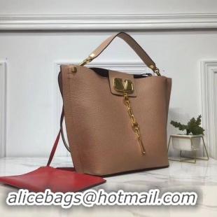 Charming VALENTINO Origianl Leather Bag V0008 Apricot