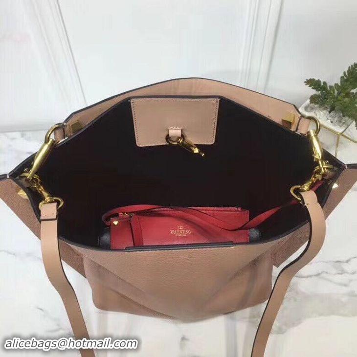 Charming VALENTINO Origianl Leather Bag V0008 Apricot