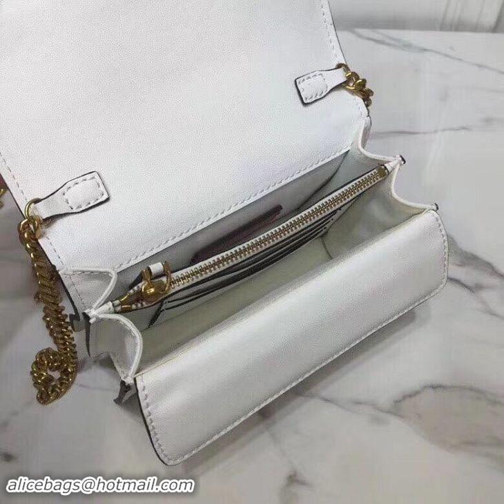 Top Quality VALENTINO Origianl Leather Bag V0009 White