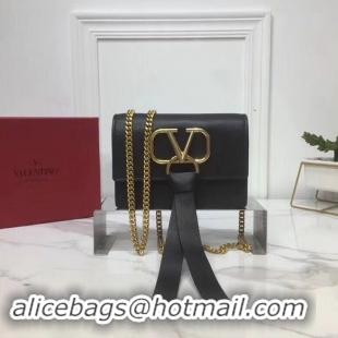 Fashion VALENTINO Origianl Leather Bag V0009 Black