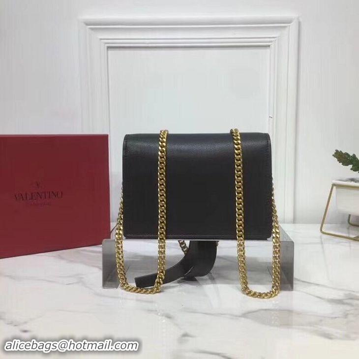 Fashion VALENTINO Origianl Leather Bag V0009 Black