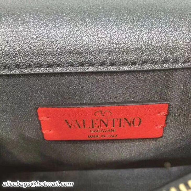 Fashion VALENTINO Origianl Leather Bag V0009 Black