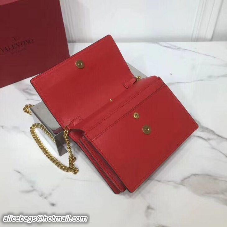 Perfect VALENTINO Origianl Leather Bag V0009 Red