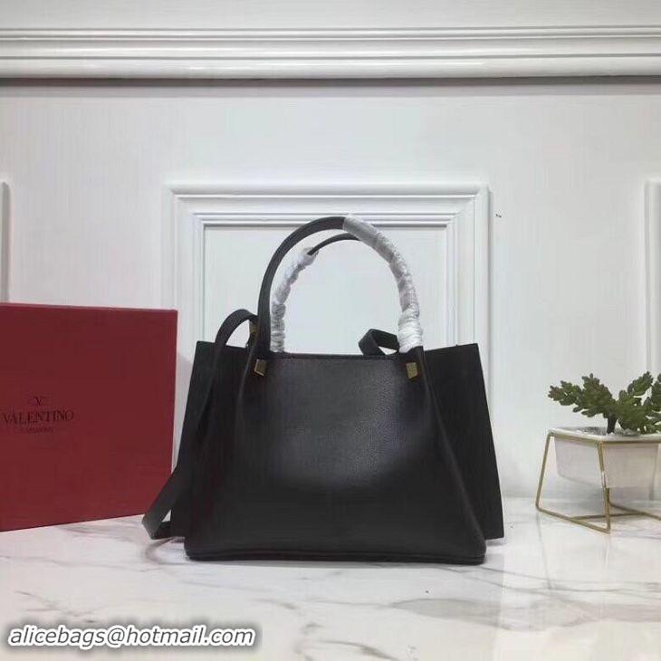 Popular Style VALENTINO Origianl Leather Bag V0052 Black