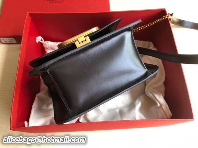 Good Looking VALENTINO Origianl Leather Bag 0074S black